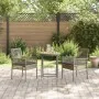Set de Bistro de Jardín de 3 Piezas con Cojines Gris de Poliratán de , Sillas de jardín - Ref: Foro24-3334968, Precio: 166,10...