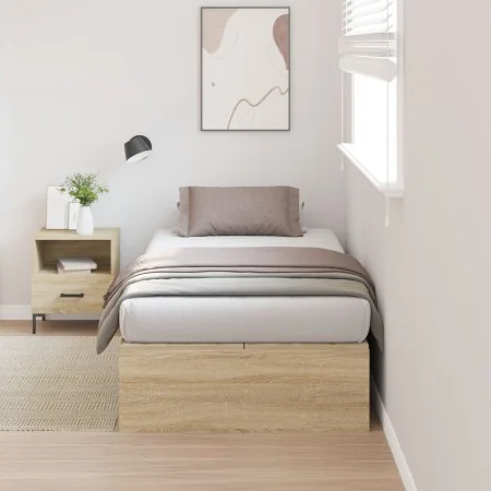 Estructura de Cama de Almacenamiento en Roble Sonoma 80x200 cm | Foro24.es | Tu tienda online para hogar, jardín y más Foro24.es