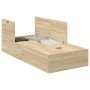 Estructura de Cama de Almacenamiento en Roble Sonoma 80x200 cm | Foro24.es | Tu tienda online para hogar, jardín y más Foro24.es