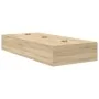 Estructura de Cama de Almacenamiento en Roble Sonoma 80x200 cm | Foro24.es | Tu tienda online para hogar, jardín y más Foro24.es
