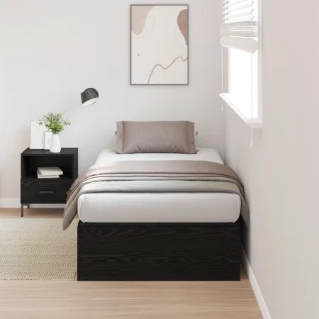 Estructura de Cama Roble Negro Madera elaborada Individual | Foro24.es | Tu tienda online para hogar, jardín y más Foro24.es