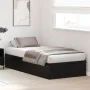 Estructura de Cama Roble Negro Madera elaborada Individual | Foro24.es | Tu tienda online para hogar, jardín y más Foro24.es