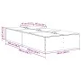 Estructura de Cama Roble Negro Madera elaborada Individual | Foro24.es | Tu tienda online para hogar, jardín y más Foro24.es
