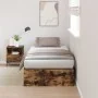 Estructura de Cama de Almacenamiento en Roble Ahumado 90x200 cm | Foro24.es | Tu tienda online para hogar, jardín y más Foro24.es