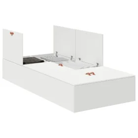 Estructura de cama de almacenamiento Blanca