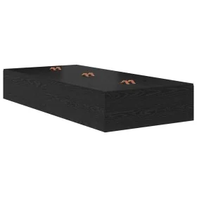 Estructura de Cama de Almacenamiento Roble Negro