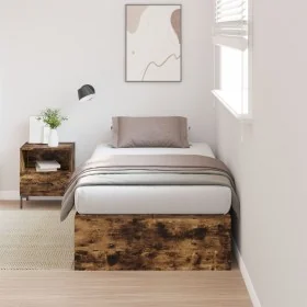 Estructura de cama de almacenamiento Roble