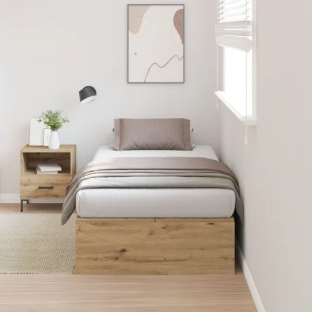 Estructura de Cama de Almacenamiento Roble Artesanal 100x200 cm | Foro24.es | Tu tienda online para hogar, jardín y más Foro24.es