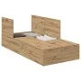Estructura de Cama de Almacenamiento Roble Artesanal 100x200 cm | Foro24.es | Tu tienda online para hogar, jardín y más Foro24.es