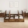 Cama con almacenamiento de Roble Ahumado 200x200 cm | Foro24.es | Tu tienda online para hogar, jardín y más Foro24.es