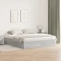 Estructura de cama de almacenamiento Gris Sonoma 200x200 cm | Foro24.es | Tu tienda online para hogar, jardín y más Foro24.es