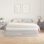 Estructura de cama de almacenamiento Gris Sonoma 200x200 cm | Foro24.es | Tu tienda online para hogar, jardín y más Foro24.es