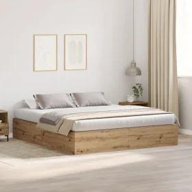 Base de Cama de Almacenamiento en Roble Artisan