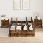 Estructura de Cama de Almacenamiento de Roble Ahumado 120x200 cm | Foro24.es | Tu tienda online para hogar, jardín y más Foro24.es