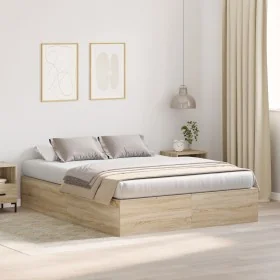 Estructura de cama Roble de Sonoma Madera