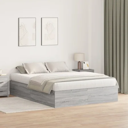 Estructura de Cama de Almacenamiento Gris Sonoma 140x200 cm | Foro24.es | Tu tienda online para hogar, jardín y más Foro24.es