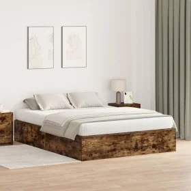 Estructura de Cama de Almacenamiento Roble