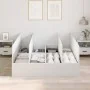 Marco de Cama Blanco MDF Doble Estándar Cama con Almacenamiento | Foro24.es | Tu tienda online para hogar, jardín y más Foro24.es