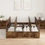 Estructura de Cama Roble ahumado Madera de Roble Sólido | Foro24.es | Tu tienda online para hogar, jardín y más Foro24.es