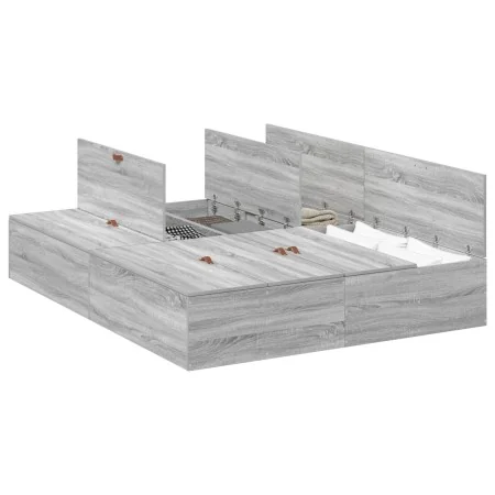 Estructura de Cama de Almacenamiento Gris Sonoma 160x200 cm | Foro24.es | Tu tienda online para hogar, jardín y más Foro24.es