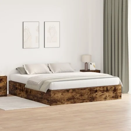 Estructura de cama Roble ahumado Madera Doble Con almacenamiento von , Betten und Lattenroste - Ref: Foro24-3335401, Preis: 4...