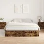 Estructura de cama Roble ahumado Madera Doble Con almacenamiento von , Betten und Lattenroste - Ref: Foro24-3335401, Preis: 4...