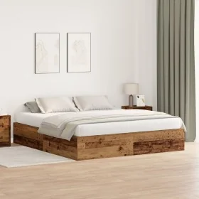 Estructura de Cama Madera Recuperada Madera de