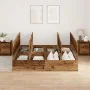 Estructura de Cama Madera Recuperada Madera de Roble Sólido | Foro24.es | Tu tienda online para hogar, jardín y más Foro24.es