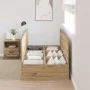Estructura de Cama de Almacenamiento Roble Artesanal 90x190 cm | Foro24.es | Tu tienda online para hogar, jardín y más Foro24.es