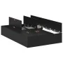 Cama con Almacenamiento Roble Negro Madera Doble Estándar de , Camas y somieres - Ref: Foro24-3335422, Precio: 325,28 €, Desc...