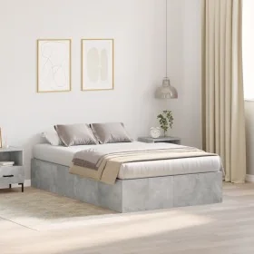 Estructura de Cama de Almacenamiento Gris