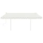 Manuell ausfahrbare Markise mit cremefarbener LED 4x3,5 m von vidaXL, Markisen - Ref: Foro24-3070022, Preis: 478,11 €, Rabatt: %