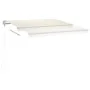 Manual retractable awning with cream LED 4x3.5 m by vidaXL, Awnings - Ref: Foro24-3070022, Price: 478,11 €, Discount: %