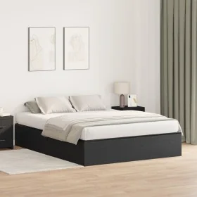 Estructura de Cama de Almacenamiento de Roble