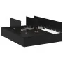 Estructura de Cama de Almacenamiento de Roble Negro 140x190 cm | Foro24.es | Tu tienda online para hogar, jardín y más Foro24.es