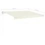 Manual retractable awning with cream LED 4x3.5 m by vidaXL, Awnings - Ref: Foro24-3070022, Price: 478,11 €, Discount: %