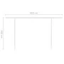 Manual retractable awning with cream LED 4x3.5 m by vidaXL, Awnings - Ref: Foro24-3070022, Price: 478,11 €, Discount: %