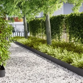 bordes de césped 50 pcs Negro 100x0,5x20 cm Acero by , Garden edging and edging - Ref: Foro24-3335774, Price: 243,26 €, Disco...