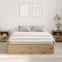 Cama con Almacenamiento Roble Artesanal Madera Elaborada Doble | Foro24.es | Tu tienda online para hogar, jardín y más Foro24.es