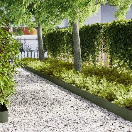 Bordes de Césped 50 pcs Verde Oliva 100x0,5x20 cm Acero | Foro24.es | Tu tienda online para hogar, jardín y más Foro24.es