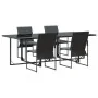 Set de Comedor de Jardín de 6 Piezas con Cojines de Acero y Textilene | Foro24.es | Tu tienda online para hogar, jardín y más Foro24.es