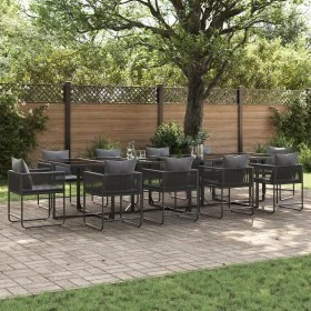 Conjunto de Comedor de Jardín de 13 Piezas con Cojines de Acero y Ratán Sintético von , Gartensets - Ref: Foro24-3335884, Pre...