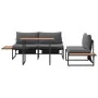 Juego de Comedor de Jardín de 3 Piezas con Cojines Antracita von , Gartensets - Ref: Foro24-3335888, Preis: 440,60 €, Rabatt: %