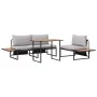 Conjunto de Comedor de Jardín de 3 Piezas con Cojines Gris Claro von , Gartensets - Ref: Foro24-3335889, Preis: 440,60 €, Rab...