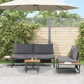 Conjunto de Sofá de Jardín de 3 Piezas con