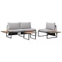 Conjunto de Sofá de Jardín de 3 Piezas con Cojines Gris Claro de , Conjuntos de jardín - Ref: Foro24-3335892, Precio: 407,92 ...