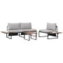 Conjunto de Sofá de Jardín de 3 Piezas con Cojines Gris Claro de , Conjuntos de jardín - Ref: Foro24-3335892, Precio: 407,92 ...
