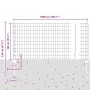 Cerca Euro con 5 postes en U Gris 0.8x10 m de Acero | Foro24.es | Tu tienda online para hogar, jardín y más Foro24.es