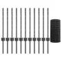 Cerca Euro con 11 Postes en U Gris 0.6x25 m Acero de , Postes de cerca - Ref: Foro24-3336095, Precio: 97,59 €, Descuento: %