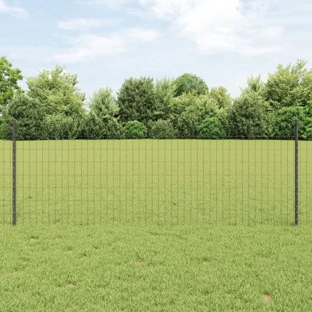 Juego de vallas jardín gris Conjunto de 2 Gris Metal 25 x 0.8 m | Foro24.es | Tu tienda online para hogar, jardín y más Foro24.es